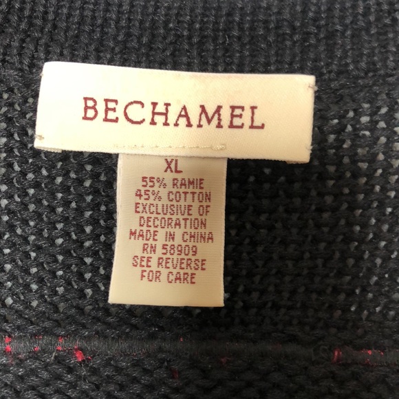 Bechamel Women's Black & Red Embroidery Christmas Sweater XL XLARGE PLUS SIZE - Picture 2 of 10